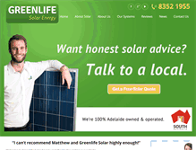 Tablet Screenshot of greenlifesolar.com.au